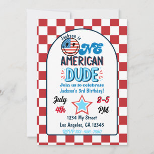 Invitación de cumpleaños de Patriotic One American