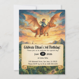 Invitación de cumpleaños de pequeño caballero mont