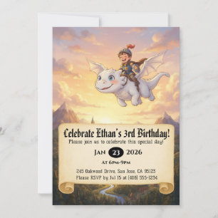 Invitación de cumpleaños de pequeño caballero mont