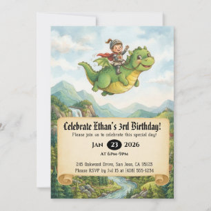 Invitación de cumpleaños de pequeño caballero mont