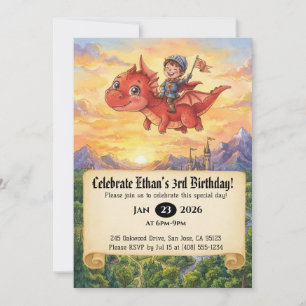 Invitación de cumpleaños de pequeño caballero mont