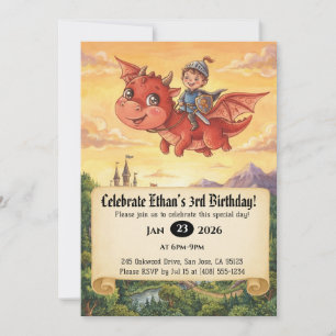 Invitación de cumpleaños de pequeño caballero mont