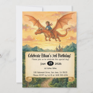 Invitación de cumpleaños de pequeño caballero mont