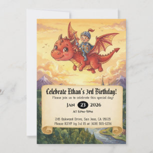 Invitación de cumpleaños de pequeño caballero mont