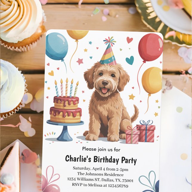Invitación de Cumpleaños de Perrito Cachorro para  (Subido por el creador)