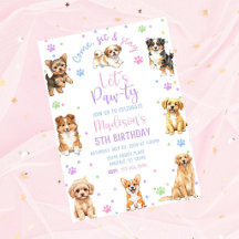 Invitación de cumpleaños de perro editable-invitac