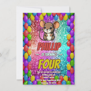 invitación de cumpleaños de personaje personalizad