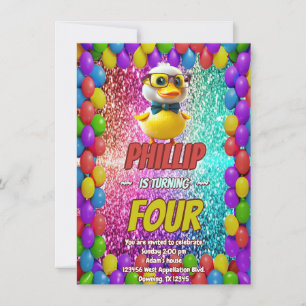 Invitación de cumpleaños de personaje personalizad