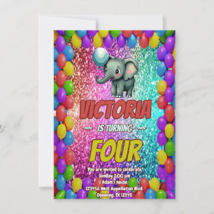 Invitación de cumpleaños de personaje personalizad