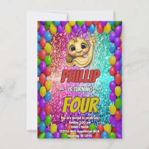 invitación de cumpleaños de personaje personalizad
