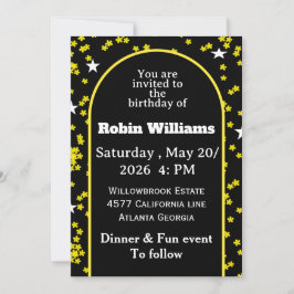 Invitación de cumpleaños de personalizable | Fiest