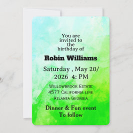 Invitación de cumpleaños de personalizable para ad