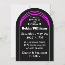 Invitación de cumpleaños de personalizable para ad