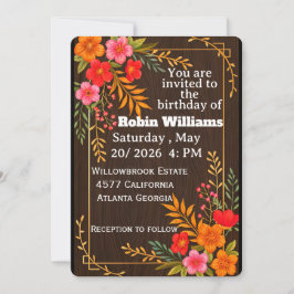 Invitación de cumpleaños de personalizable para ad