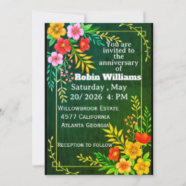 Invitación de cumpleaños de personalizable para ad