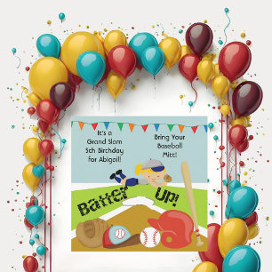 Invitación de cumpleaños de personalizado Chica ru