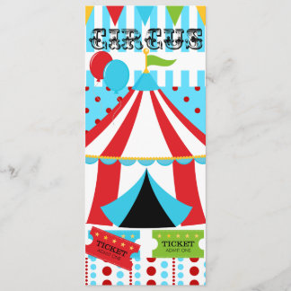 Invitación de cumpleaños de Personalizado Circo