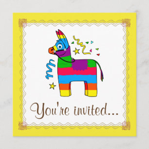 Invitación de cumpleaños de Personalizado Pinata
