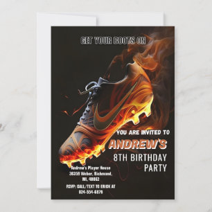 Invitación de cumpleaños de personalizado Soccer