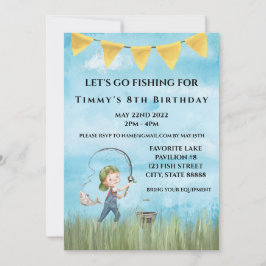 Invitación de cumpleaños de pesca