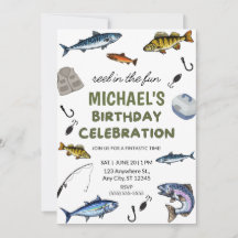 Invitación de Cumpleaños de Pesca