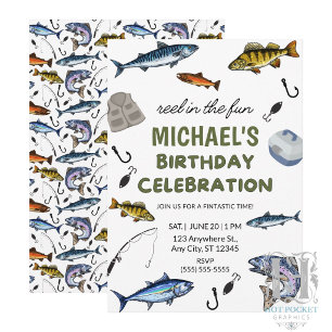 Invitación de Cumpleaños de Pesca