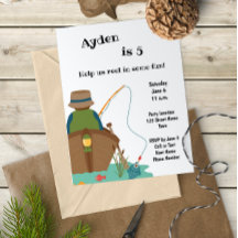 Invitación de cumpleaños de pesca