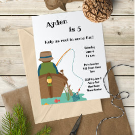 Invitación de cumpleaños de pesca