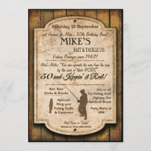 Invitación de cumpleaños de pesca