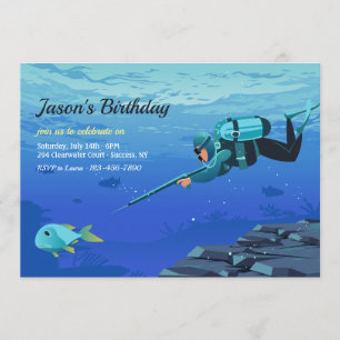 Invitación de cumpleaños de pesca con palangre