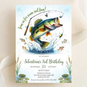 Invitación de cumpleaños de pesca Diviértete