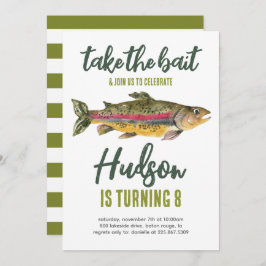 Invitación de cumpleaños de pesca: ¡Muérdela