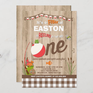 Invitación de cumpleaños de pesca: O-Fish-Ally, un