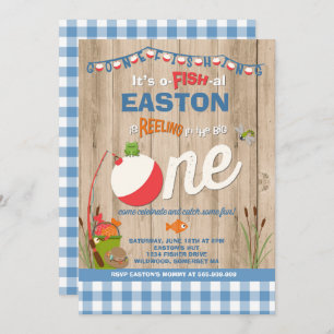 Invitación de cumpleaños de pesca O-Fish-Ally Un F