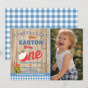 Invitación de cumpleaños de pesca O-Fish-Ally Un F