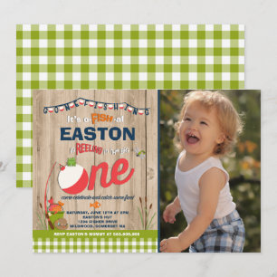 Invitación de cumpleaños de pesca O-Fish-Ally Un F