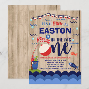 Invitación de cumpleaños de pesca O-Fish-Ally Un F
