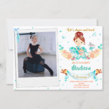 Invitación de cumpleaños de Photo Ballerina Invita