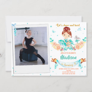 Invitación de cumpleaños de Photo Ballerina Invita