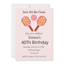 Invitación de cumpleaños de pickleball retro de lo
