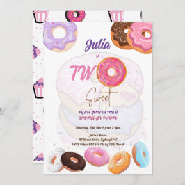 Invitación de cumpleaños de Pink Donut