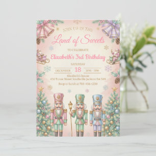 Invitación de cumpleaños de Pink The Nutcracker