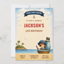 Invitación de cumpleaños de pirata