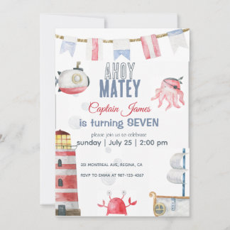 invitación de cumpleaños de pirata