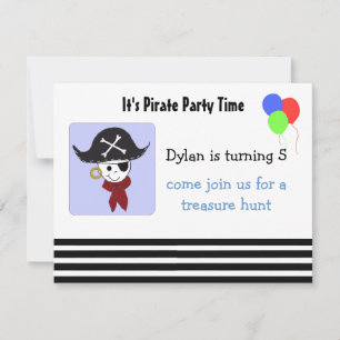 Invitación de cumpleaños de pirata genial