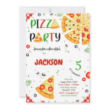 Invitación de cumpleaños de Pizza