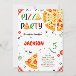 Invitación de cumpleaños de Pizza