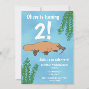 Invitación de cumpleaños de Platypus