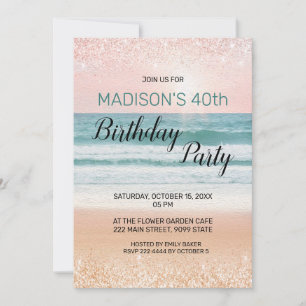 Invitación de cumpleaños de playa