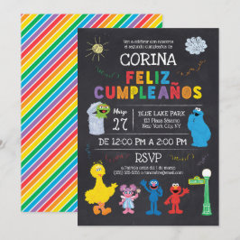 Invitación de cumpleaños de Plaza Sésamo